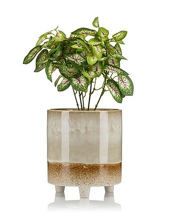 Kwietnik Porcelanowy Osłonka Porcelanowa Gabi Beige 11,5 cm, OSOBY - Prezent dla szefa
