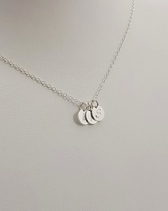 Naszyjnik trzy kółka kółeczka z grawerem, ZaNa Design