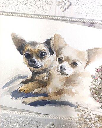 Akwarela pieski, Wiktoria Borys Art