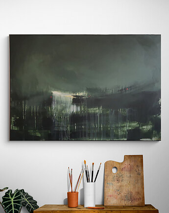 Obraz na zamówienie kupującego - abstrakcyjny pejzaż - 70x100 cm, Kasia Kulicka