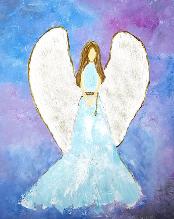 Obraz ręcznie malowany Anioł, Barwny Zakątek