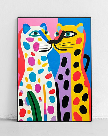 Plakat Kolorowe lamparty miłości, Harvest Maison