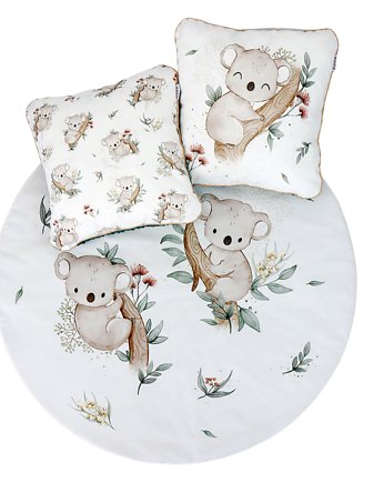 Koala Biel Welurowa mata do zabawy, Nuva