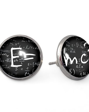 Kolczyki sztyfty E=mc2  - 0321, EGGinEGG