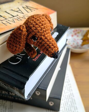 Zakładka do książki JAMNICZEK - szydełkowa zakładka, Moremi Dolls