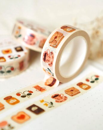 Sweet life - taśma washi  15 mm x 10 m, Och Monika