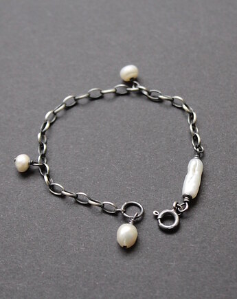 Unikatowa bransoletka - Perły w oksydzie I, fado