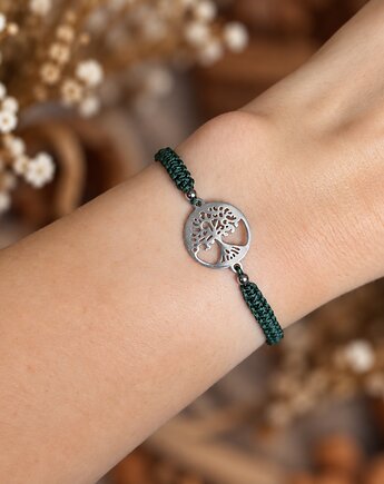 TREE OF LIFE - bransoletka makramowa - Drzewo Życia, Greenmoon Handmade