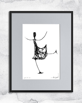 Oprawiona grafika - nr 121 - łyżwiarka, Maja Gajewska