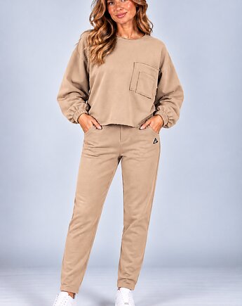 Komplet dresowy damski "FLAVIA"  beż, 3 for U