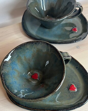 Zestaw filiżanka z podstawkiem, PIEGO Ceramika