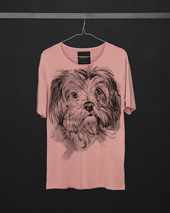 Maltese Dog Men's T-shirt light pink, OSOBY - Prezent dla niego