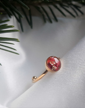 Mikro pierścionek z różą, Figa handmade accessories