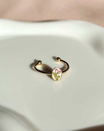 Regulowany pierścionek z kwiatami, Colie