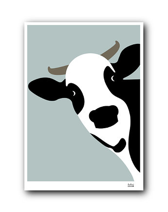 Plakat Krówka niebieska, Hultaj Design