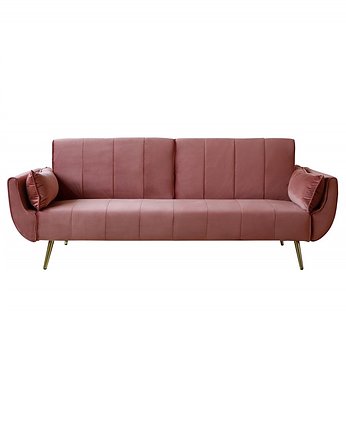Sofa rozkładana Rose 215cm, brudny róż, velvet, Home Design