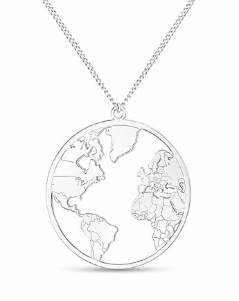 WORLD- długi naszyjnik srebro 925, ISSI Jewelry