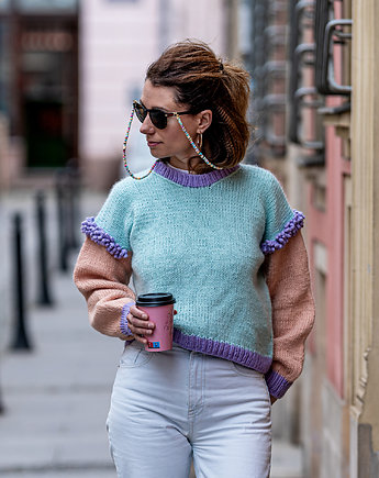 Sweter ręcznie robiony z 100 % peruwiańskiej wełny, Knit.Around