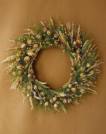 Wianek naturalny na drzwi, rustytkalkny, Rondo Kwiatowe