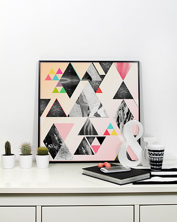 Geometryczna grafika Triangles magic, PRINTLOVE