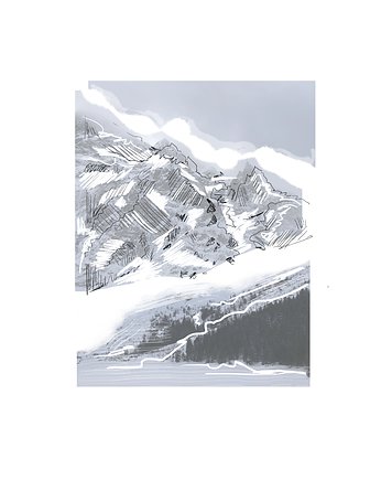 zestaw 4 grafiki "Tatry" // oprawione, Anita Korynek