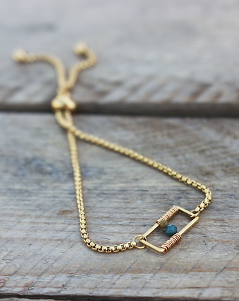 Bransoletka z Chryzokolą - prostokąt, JewelleryByAngi