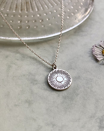 Daisy - Naszyjnik medalion- Stokrotka