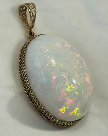 Wisior z opalem etiopskim w złocie, Andorii by Baco