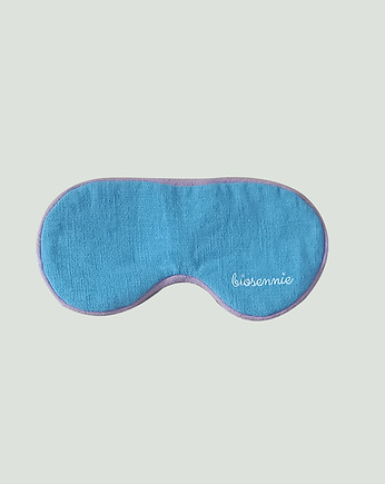 Lniana niebieska opaska na oczy wyciemniająca Biosennie, biosennie