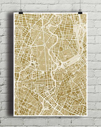Berlin - plakat kartograficzny, minimalmill