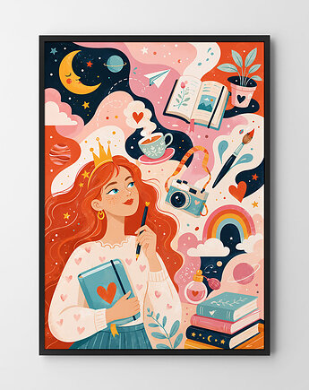 Dziewczęcy świat - plakat/ilustracja, HOG STUDIO