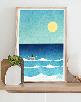 Wakacje nad morzem - plakat 50x70 cm, minimalmill