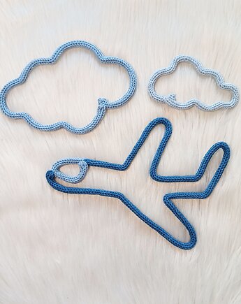 Samolot - ozdoba z włóczki do pokoju dziecka, Włóczkopis