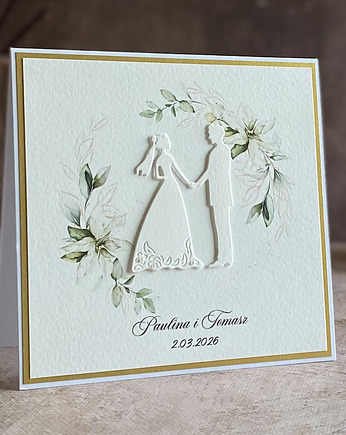Kartka ślubna w ozdobnej kopercie, W 65a, Anna Art and Crafts