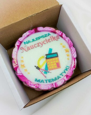 Świeca Najlepsza Nauczycielka Matematyki/świeca z napisem, Swiecznikowo