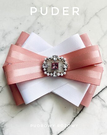 Brosza z kolekcji Puder z delikatną ozdobą w pudrowych kolorach, Pudrowy Różowy