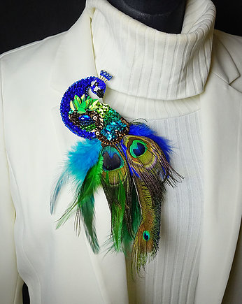 Broszka Paw- na zamówienie, Mró Soutache