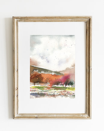 Pejzaż numer 3, A4, 21x30 cm, JUST ILUST Justyna Małczak