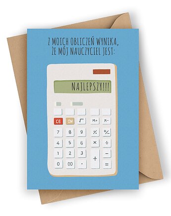 Kartka na Dzień Nauczyciela- Mój nauczyciel jest najlepszy, Czarna Owca Karteczki