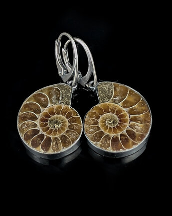 Kolczyki srebrne fossil- Pradawne amonity, Pracownia Neores