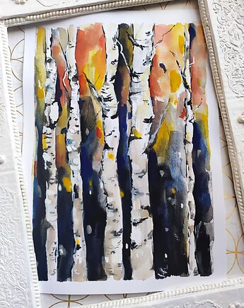 Akwarela brzozy, Wiktoria Borys Art