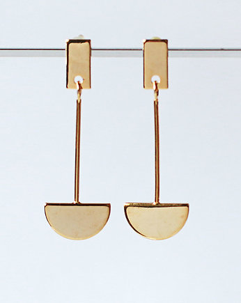 Kolczyki pozłacane Half Moon v Gold, Mitsu