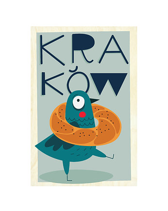 Drewniana kartka - Kraków, Milin