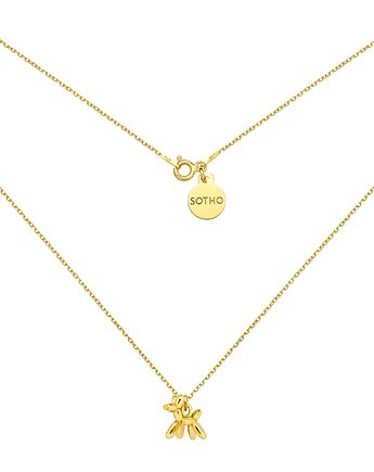 Złoty naszyjnik z balonowym pieskiem, SOTHO