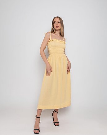 Sukienka muślinowa Daisy yellow butter, sacky bag