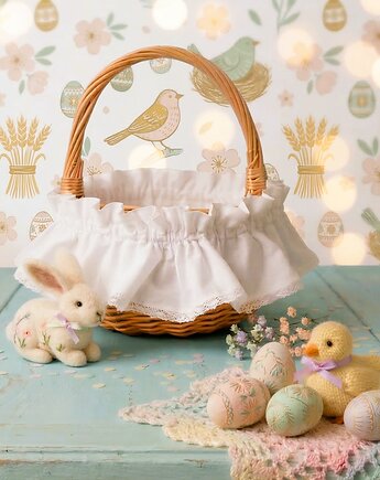 Ozdoba SERWETKA do koszyczka na gumce KLASYCZNA, Monart