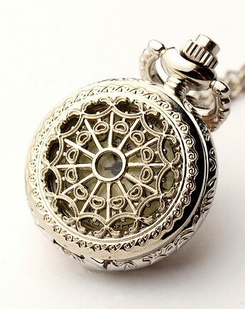 PROMYCZEK CZASU (silver) - zegarek wisiorek, DROBINY CZASU