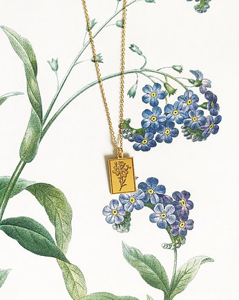 Winter Sale -20%.Niezapominajka- Naszyjnik- Kolekcja Flora, BOSKE