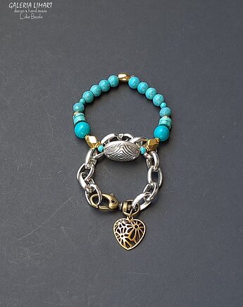 Komplet modnych bransoletek boho oryginalny PREZENT handmade 3w1!, Galeria Limart