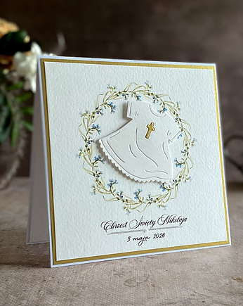 Ręcznie robiona kartka na Chrzest Święty chłopca , Anna Art and Crafts
